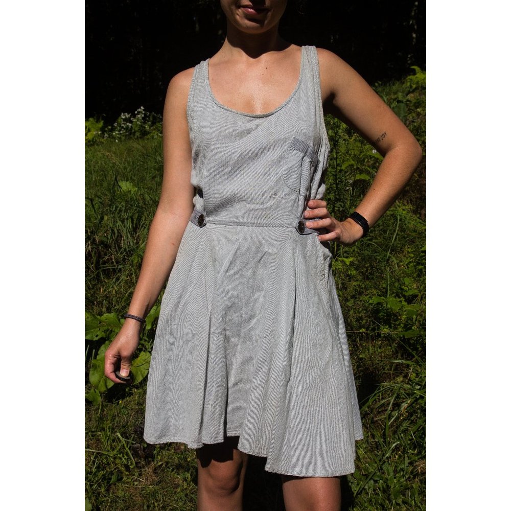 ByCorpus Chambray Pinafore Dress with Pockets